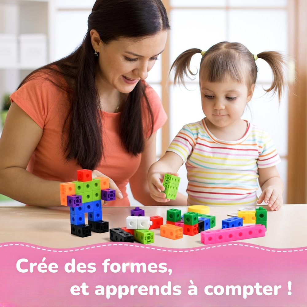 Kit de 100 cubes d'apprentissage mathématiques