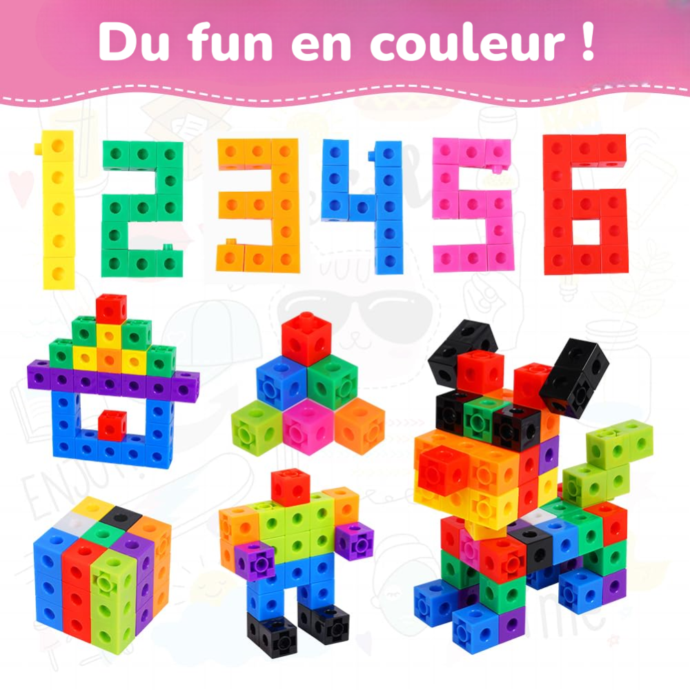 Kit de 100 cubes d'apprentissage mathématiques