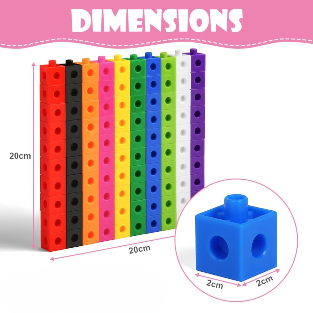 Kit de 100 cubes d'apprentissage mathématiques